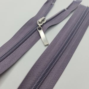 Nylon open end zip - Lavender Silver Runner Size 5 85cm/33"