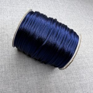 Satin cord 2mm in navy colour