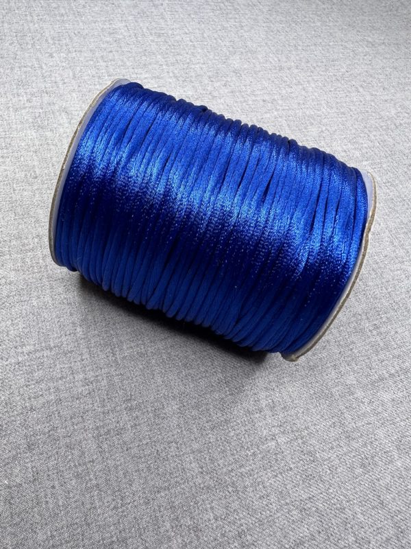 Satin cord 2mm in royal blue colour