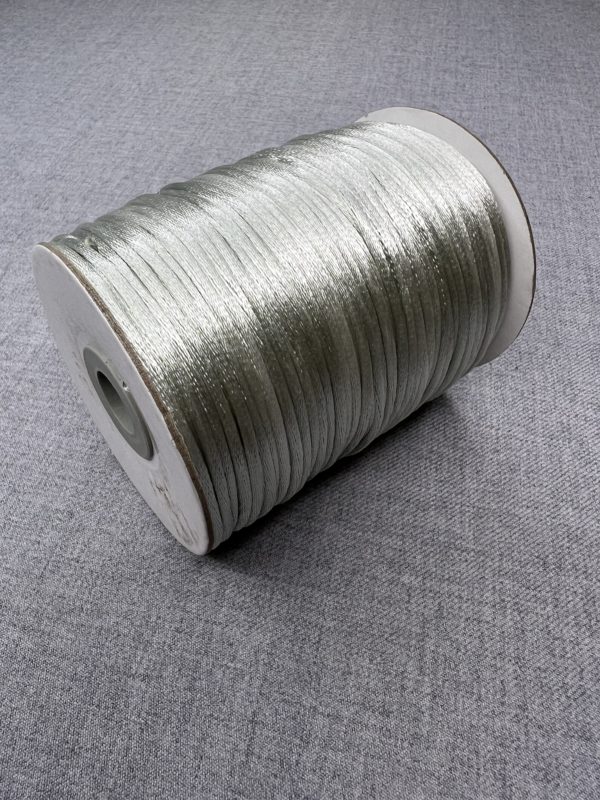 Satin cord 2mm in grey colour