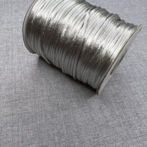 Satin cord 2mm in grey colour
