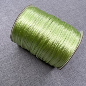 Satin cord in green colour