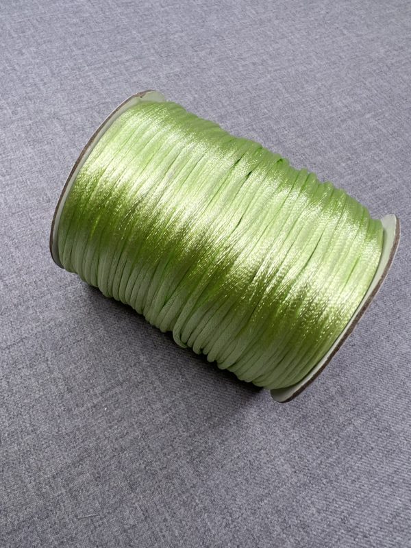 Satin cord in green colour