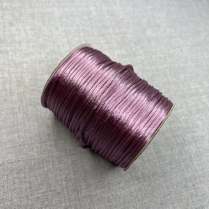 Satin cord 2mm in lilac colour