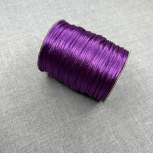 Satin cord 2mm in dark purple colour