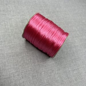 Satin cord 2mm in pink colour