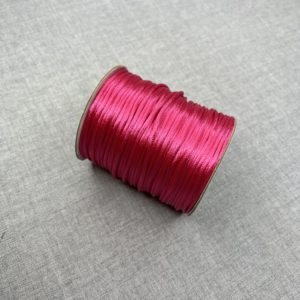 Satin cord 2mm in pink colour