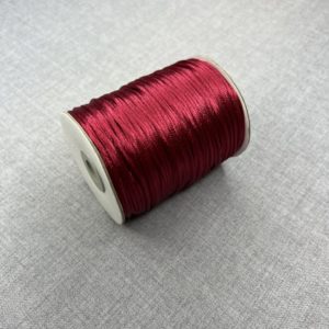 Satin cord 2mm in red colour