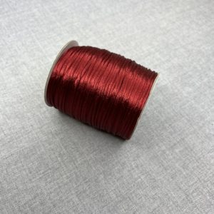 Satin cord 2mm in dark red colour