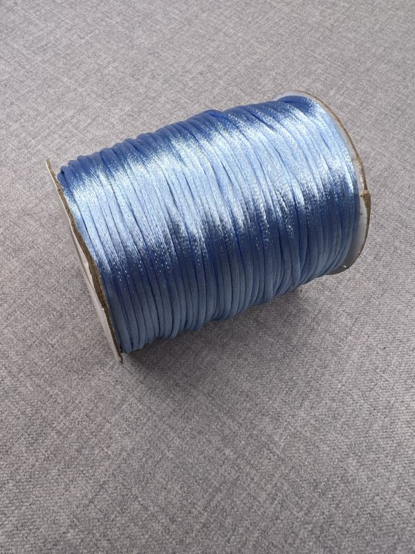 Satin cord 2mm in blue colour