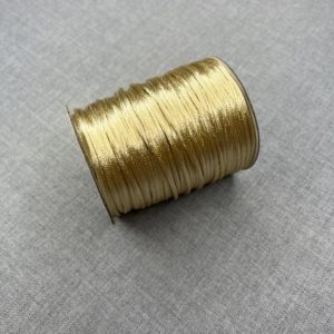 Satin cord 2mm in gold colour