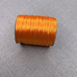 Satin cord 2mm in orange colour