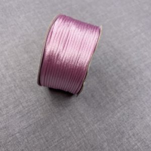 Satin cord 2mm in pink colour