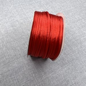 Satin cord 2mm in red colour