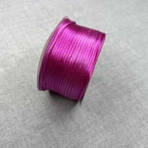 Satin cord 2mm in pink colour