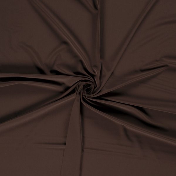 Gabardine fabric in dark brown colour