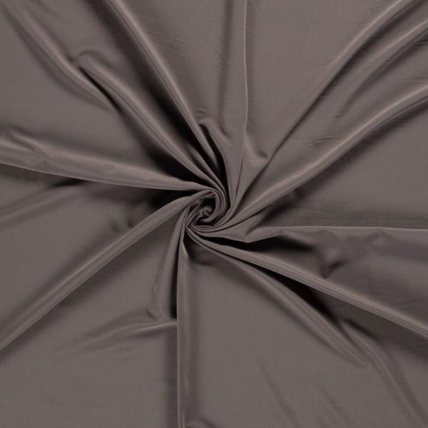 Gabardine fabric in taupe brown colour