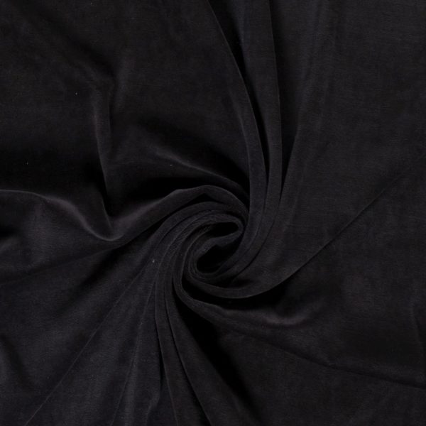 Nicky velours fabric in black colour