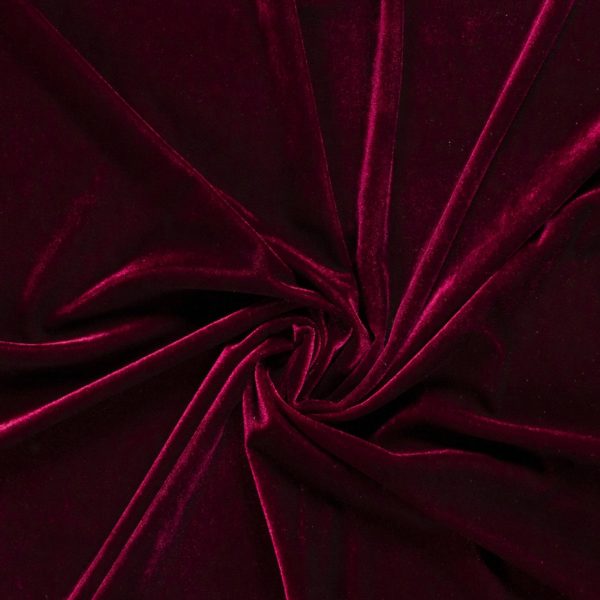 Velvet fabric in bordo colour