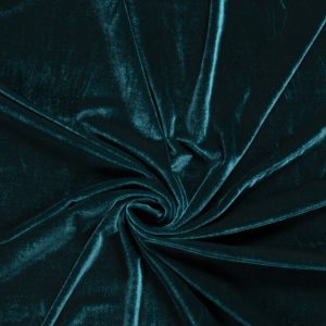 Velvet fabric in petrol colour