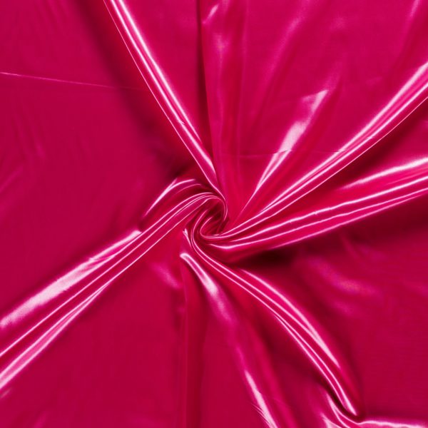 Satin fabric in pink unicolour