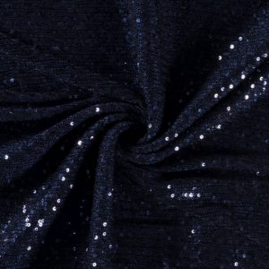 Sequinned fabric in navy colour