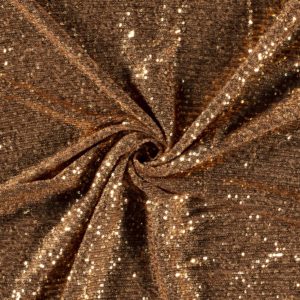 Sequinned fabric in gold colour