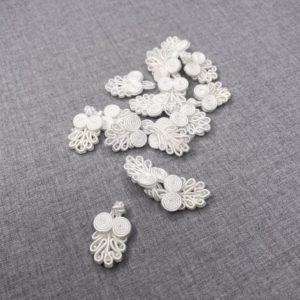 white Chinese Frog Buttons