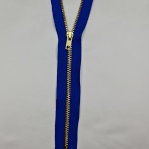 Metal jean zip close end size 4-french blue, gold